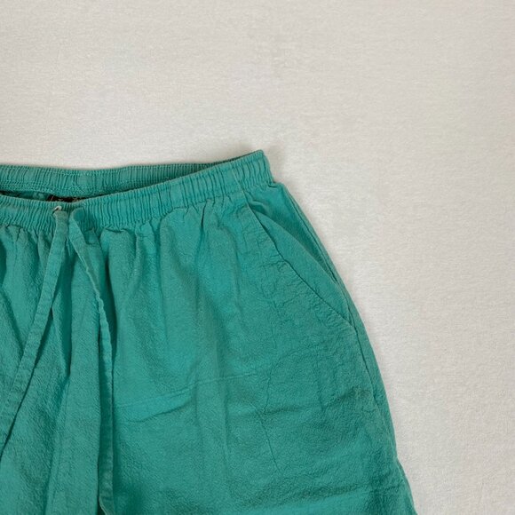 Vintage Jane Ashley Cotton Embroidered Rhinestone Floral Stretch Cropped Pants - Picture 7 of 8